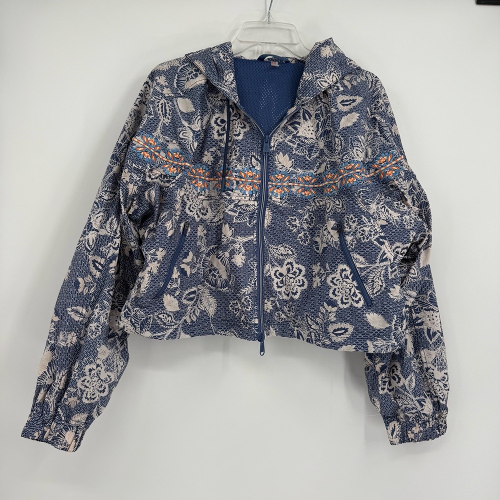 Free People Movement My Everything Purple Jacket Size Small Embroidered Floral - Picture 12 of 12